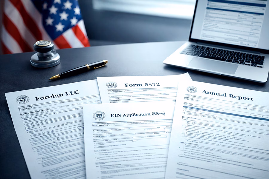 Formulários obrigatórios para LLC